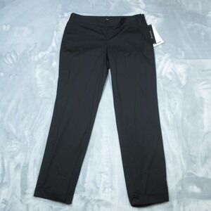 DKNY Pants Womens 6 Black Perry Skinny Fit Cropped Trouser Side Zip P264085AA